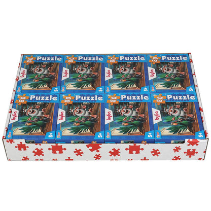 Буба. Пазлы классические в коробке. Пазл 80 деталей. Умные игры в уп.16шт в кор.8уп