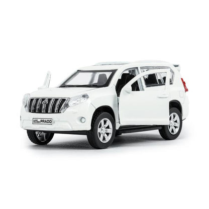 Машина металл "TOYOTA PRADO", длина 12см, открыв. двери, инерц, БЕЛЫЙ в кор.Технопарк в кор.2*36шт