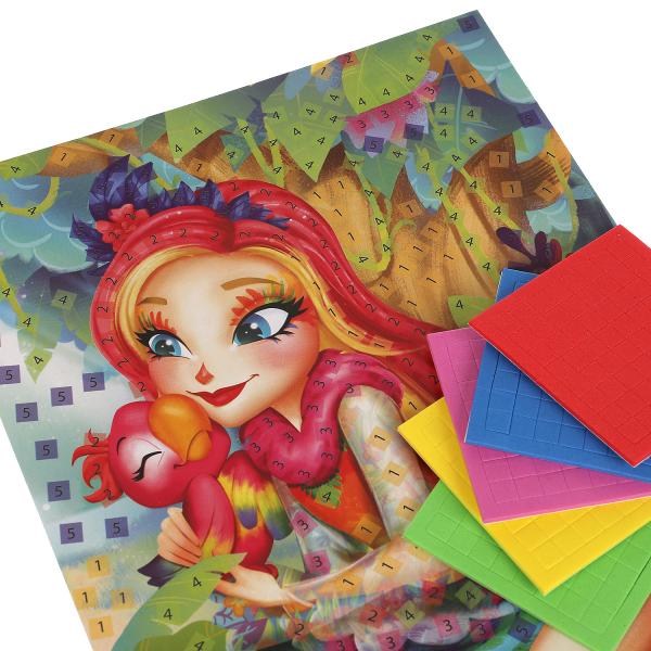 Набор д/детского тв-ва ЭНЧАНТИМАЛС аппликация мягкая мозаика (17х23 см) МУЛЬТИ АРТ в кор.100шт