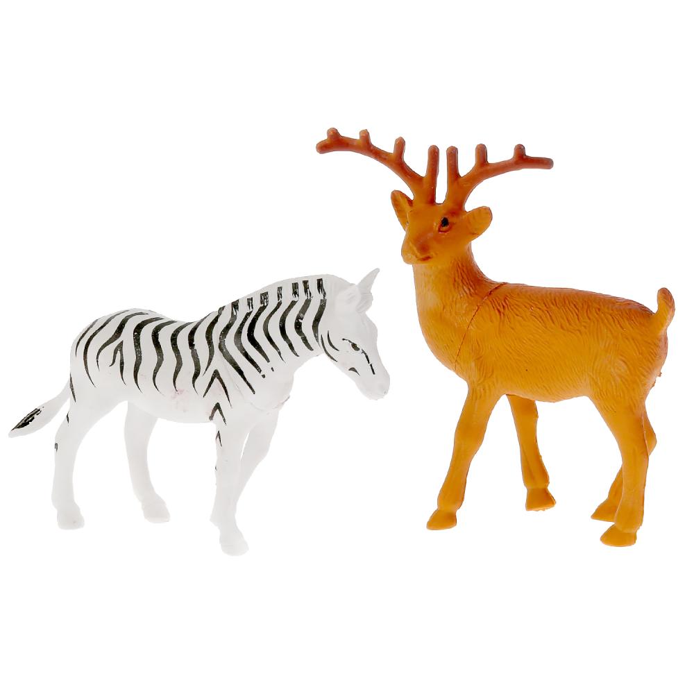 Игрушка пластизоль Играем Вместе Животные Африки (6 шт) в сортировке. в пак. с хедером в кор.2*96шт