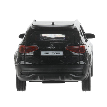 SELTOS-12-BK Машина металл KIA seltos длина 12 см, двери, багаж., инерц, черный, кор. Технопарк в ко