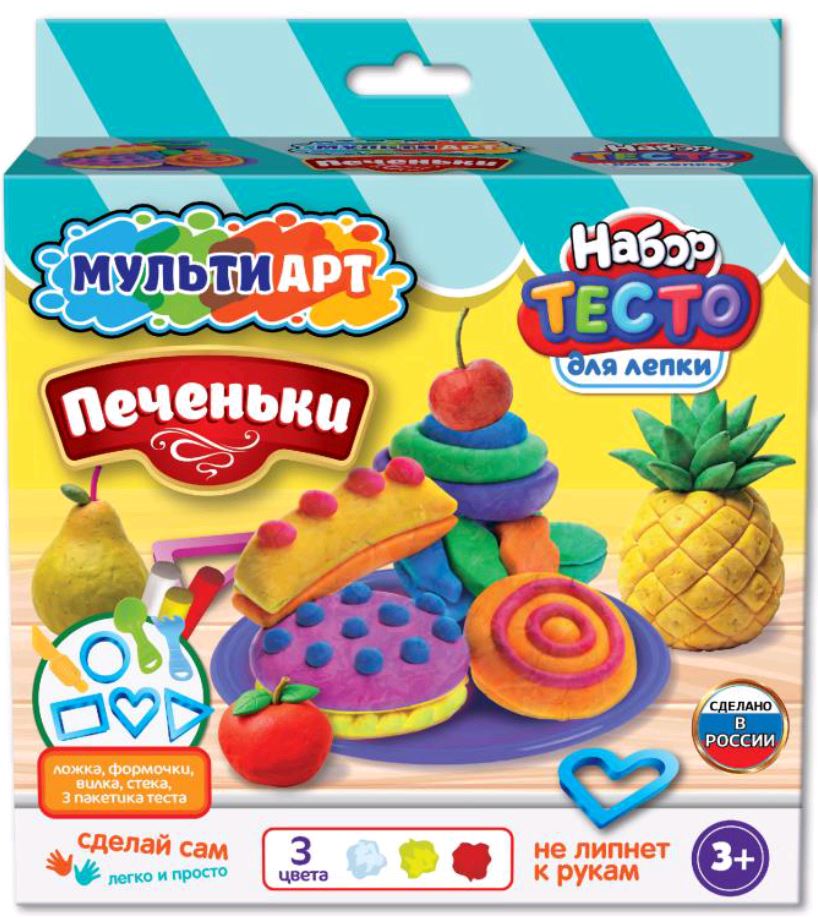 Набор для лепки печеньки, 18 см MultiArt в кор.11шт