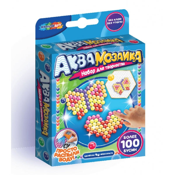 Аквамозаика 100 бусин бабочка МУЛЬТИ АРТ в кор.48шт