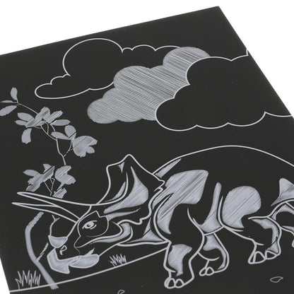 МультиАрт. Гравюра "Динозавр" 18х24 см золотая в конверте арт.100SCRATCHART-GOLD-DINO1