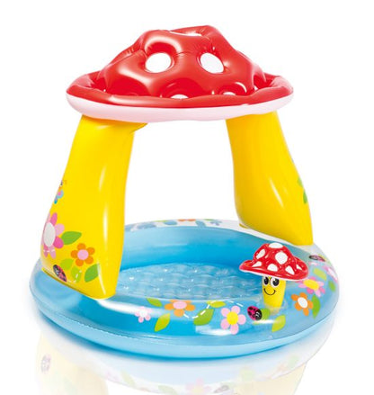 Бассейн надувной детский с навесом INTEX "Mushroom Baby Pool" (Грибок), (1-3 года), 102х89см