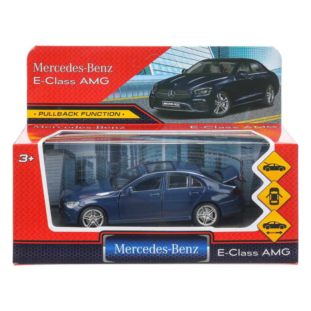 Машина металл MERCEDES-BENZ classe e amg 12см, дв,баг,ин,синий, кор. Parc technologique dans le cor.2*36шт