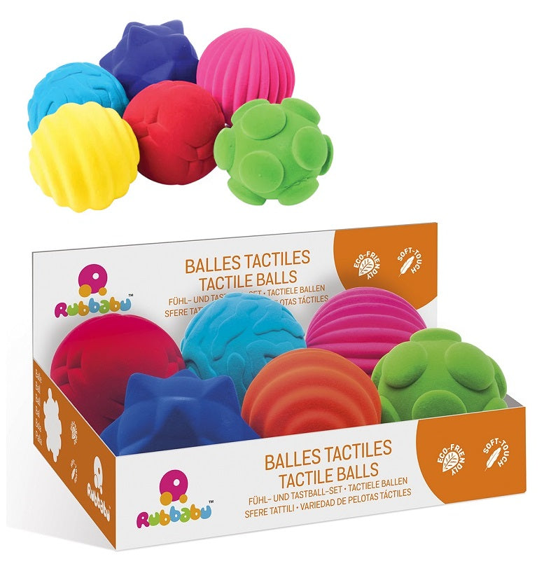 Rubbabu. 20314 Набор мячей 6 шт. из каучука, в ассортименте