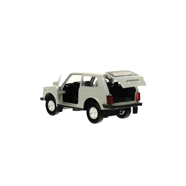 Машина металл LADA 4x4 длина 12 см,двери,багаж,инерц,темно-серый,кор Технопарк в кор.2*36шт