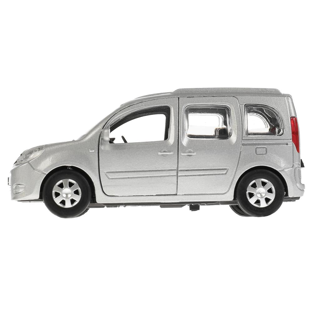 ТМ Технопарк. Машина металл "RENAULT KANGOO" 12см, открыв. двери, инерц., СЕРЕБР. в кор в кор.2*36шт