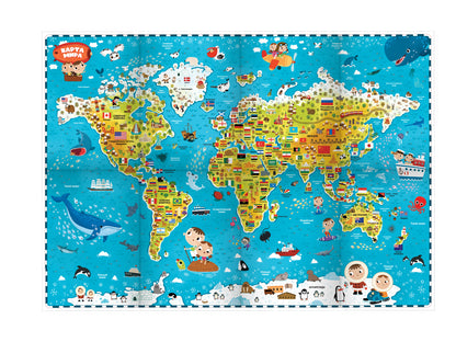 Атлас. Путешествие по материкам: книжка-панорамка. Большая энциклопедия