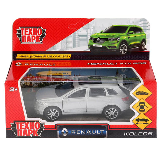 Машина металл RENAULT KOLEOS, 12см, открыв. двери, инерц, серебристый, в кор. Технопарк в кор.2*36шт