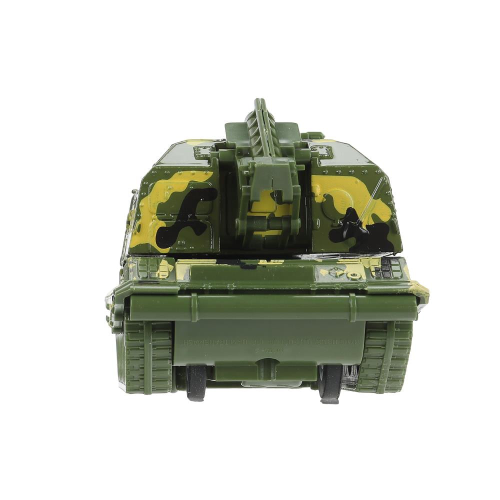 Модель металл МСТА-ГАУБИЦА 12 см, вращается башня, инерция, камуф, кор. Технопарк в кор.2*24шт