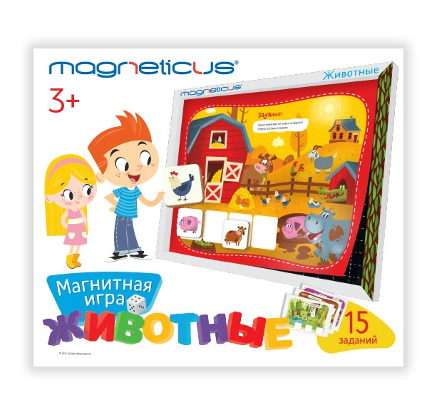 Magneticus.Игровой набор "Животные" в картон.коробке арт. POL-012 /12