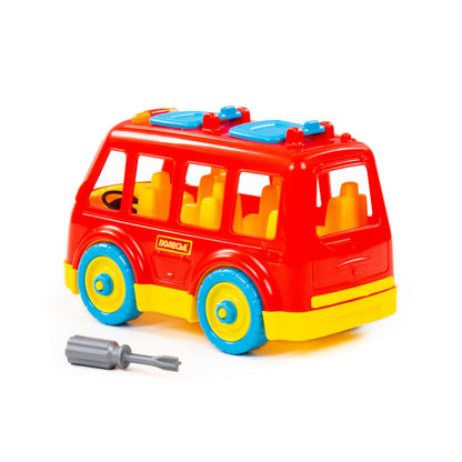 Полесье. Конструктор-транспорт "Автобус" арт.71248 (26 элементов) (в сеточке) /8*