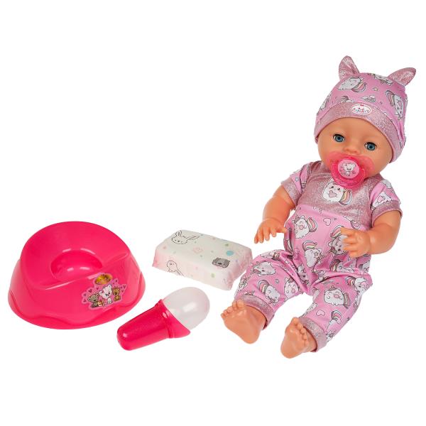 Пупс озвуч Шаинский музыка 40см, пьет, писает, закр. глазки, 4 акс, 100 фраз КАРАПУЗ в кор.8шт