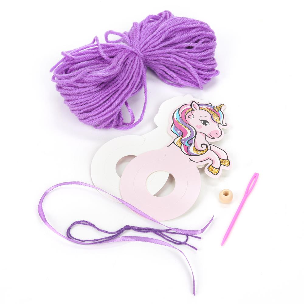 Брелок с помпоном, единорожка МУЛЬТИ АРТ в кор.40шт