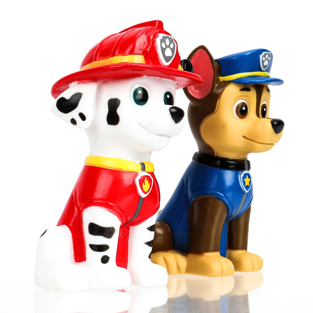 LXMAR-CHASE-DOGP-NW Игрушка для ванны Щенячий Патруль Маршал и чейз-гонщик 10 см, 2шт, сетка КАПИТОШ