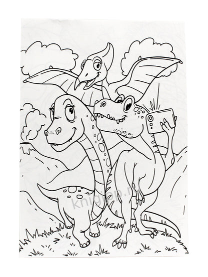 МИНИ-РАСКРАСКА А5 эконом. ДИНОЗАВРИКИ