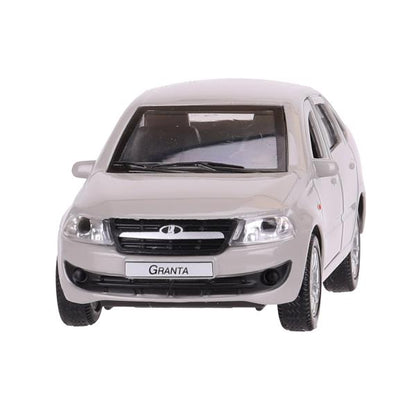Машина металл LADA granta 11,5 см, двери, инерц, серебристый, кор. Технопарк в кор.2*36шт