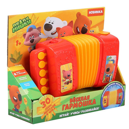 Музыкальная игрушка МИ-МИ-МИШКИ весёлая гармошка, на бат. свет+звук в русс. кор. Умка в кор.48шт