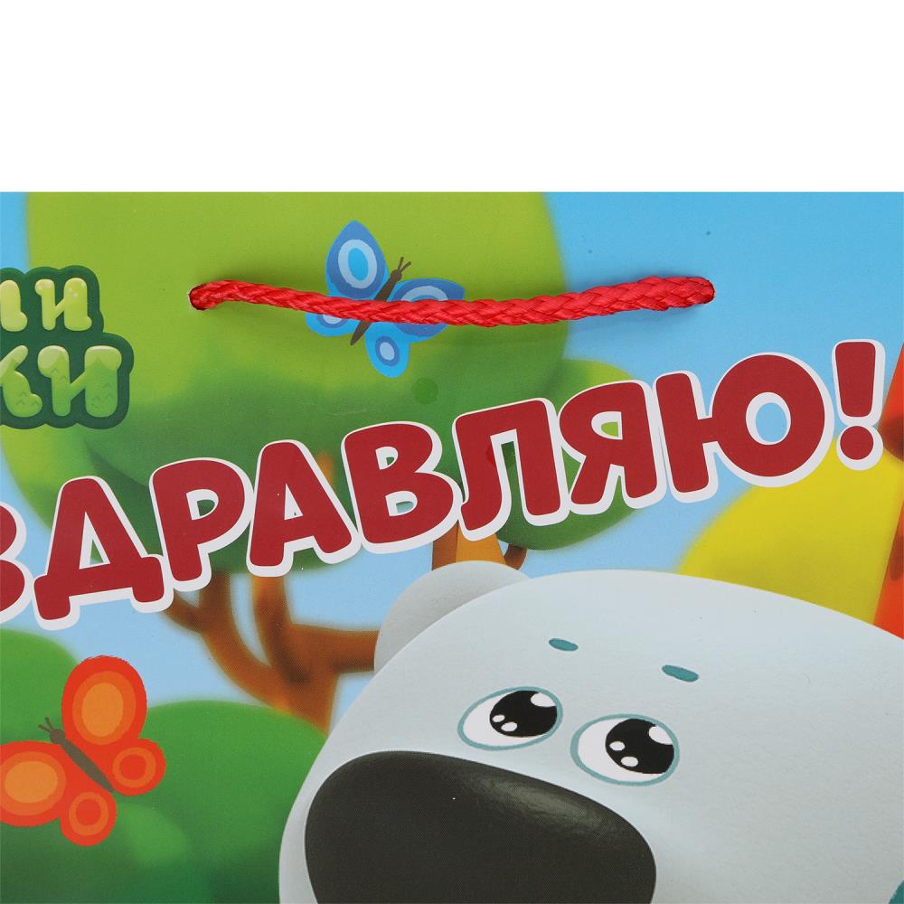 Пакет подарочный МАТОВЫЙ Ми-ми-мишки размер l, матовый мишки ЧУДО ПРАЗДНИК в кор.10*12шт