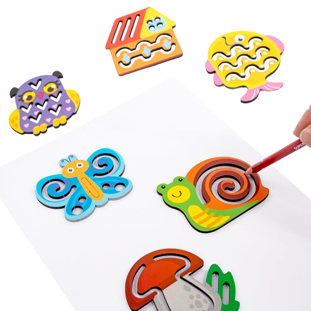 Трафареты из дерева Далекий край Лес (10 шт.)