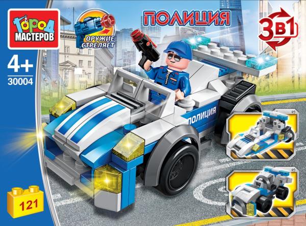 Constructeur de machine de police 3в1, 121 jours. Город мастеров в кор.80шт