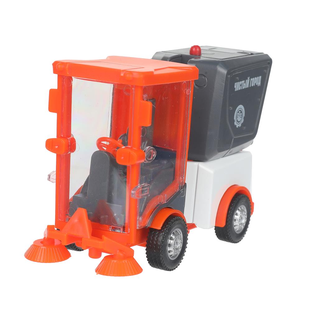 Машина металл УБОРОЧНАЯ МАШИНА 11 см, двери, багаж, оранжевый, кор. Технопарк в кор.2*60шт