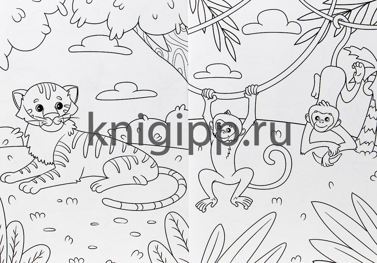 РАСКРАСКА А5 эконом. В ЗООПАРКЕ