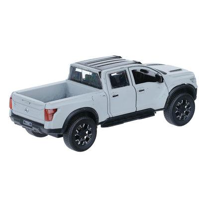 Машина металл NISSAN TITAN МАТОВЫЙ 12,5 см, двери, багаж, инерц, серый, Технопарк
