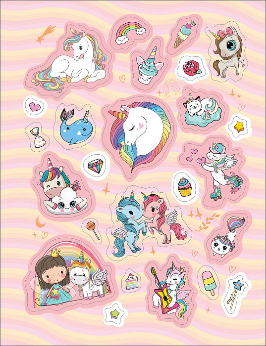 100 наклеек. Единороги