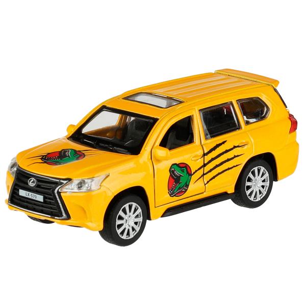 Machine en métal LEXUS LX570 d'occasion 12 cm, double, bagage, moteur, jet, cor. Parc technologique dans le cor.2*36шт