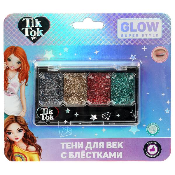 Косметика ДЛЯ ДЕВОЧЕК тени для век с блестками, 5.5 г. TIK TOK GIRL в кор.30*12шт