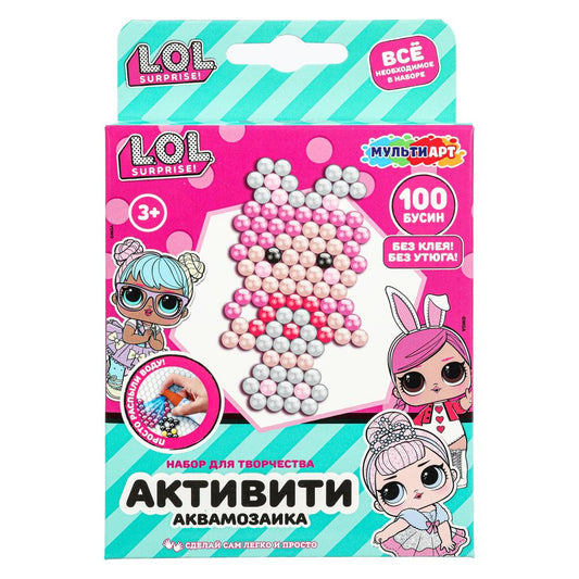 Аквамозаика 100 бусин лол МУЛЬТИ АРТ в кор.48шт