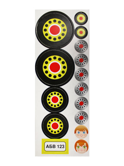 Мозаика магнитная. Веселый городок (5 цветов, 220 магнитных фишек, 30 дополнительных элементов)