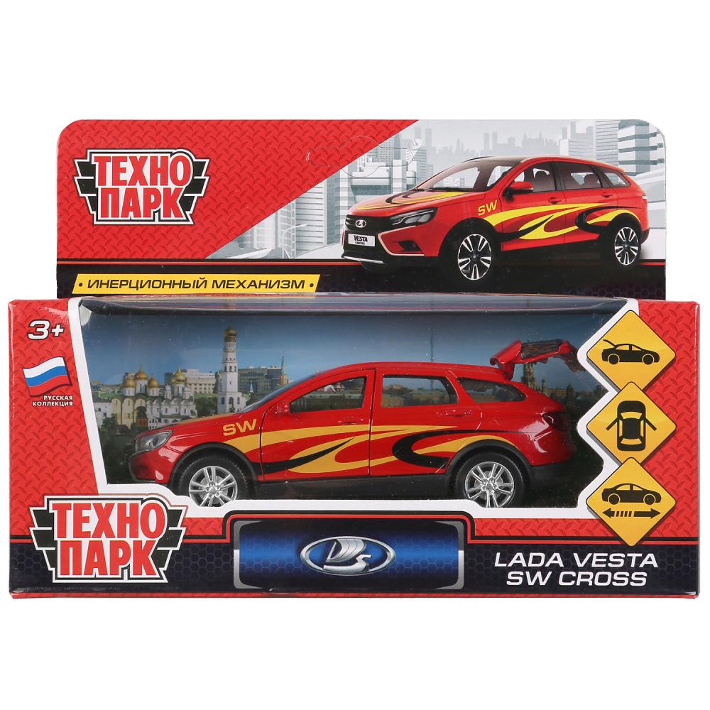 Машина металл LADA VESTA SW CROSS СПОРТ, длина 12 см, инерц. 9748R в кор. Технопарк в кор.2*36шт