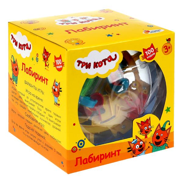 Логическая игра шар-лабиринт Три Кота , кор.10,5*10,5*10,5см ИГРАЕМ ВМЕСТЕ в кор.2*72шт
