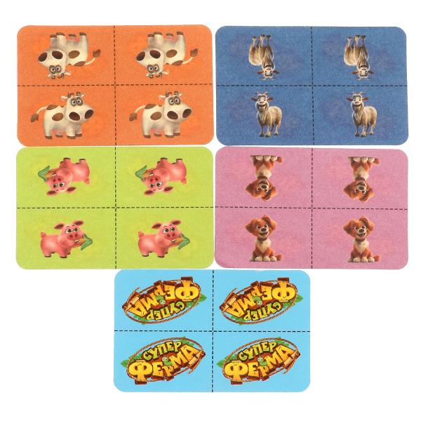 Супер ферма. Настольная игра-квадрат. 40 карточек. 250х250х55 мм. Умные игры в кор.10шт