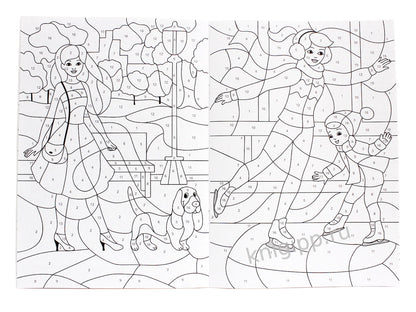 РАСКРАСКА ПО НОМЕРАМ. ДЛЯ ДЕВОЧЕК