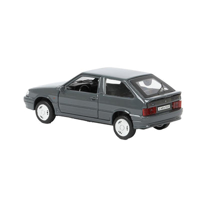 Машина металл ваз-2113 12 см, двери, багаж, инер,серый, кор. Технопарк в кор.2*36шт