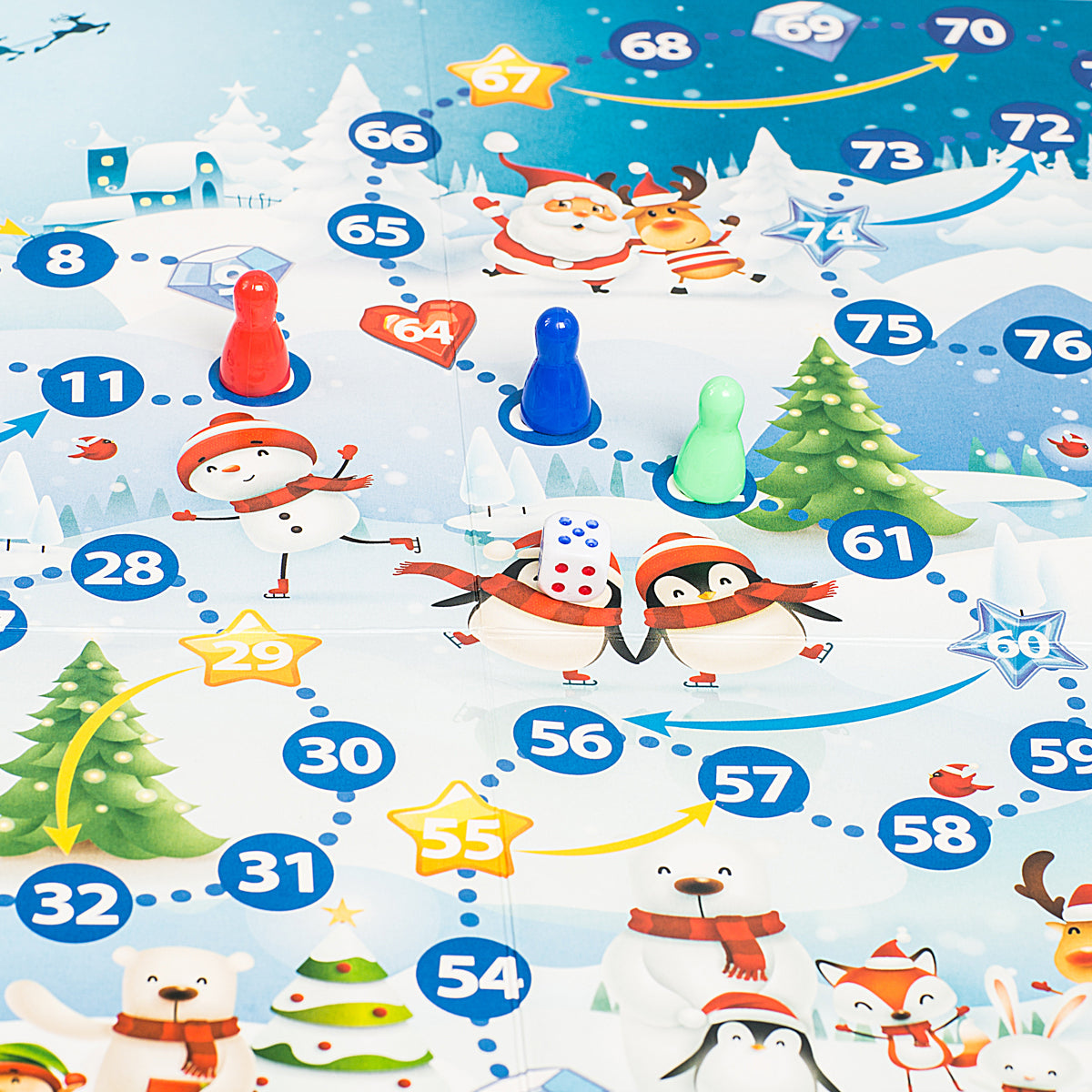 Новый год. Игра настольная ходилака "Зимняя"