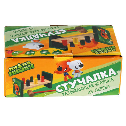 Игрушка деревянная Ми-ми-мишки стучалка 6 цилиндров Буратино в кор.60шт
