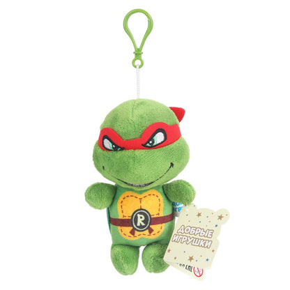 Брелок для ключей с мягкой игрушкой черепашка ниндзя 14см Добрые игрушки в кор.300шт