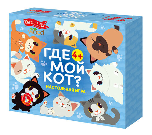 Игра настольная деревянная "Где мой кот?" Terre lointaine Bois
