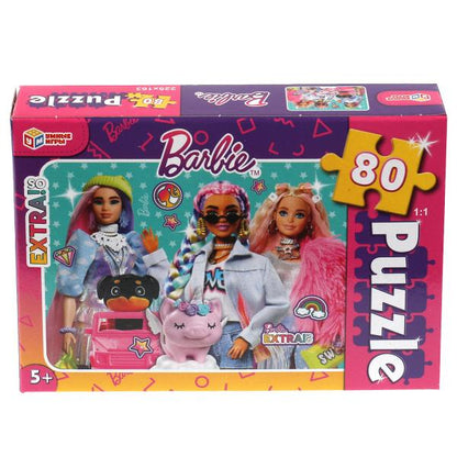 Барби. Пазлы классические в коробке. Пазл 80 деталей. Умные игры уп.16шт в кор.128шт