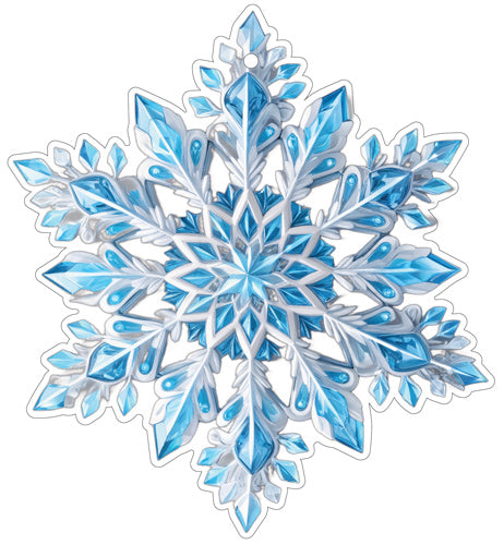 М-17483 Вырубная фигурка. Снежинка (двухсторонняя, ВД-лак)