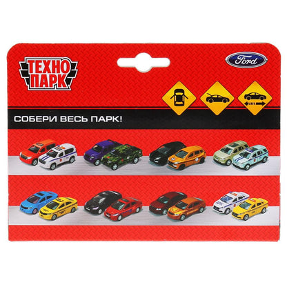 Машина металл FORD Focus полиция 12см, инерц., открыв.двери и багажник в кор. Технопарк в кор.2*24шт