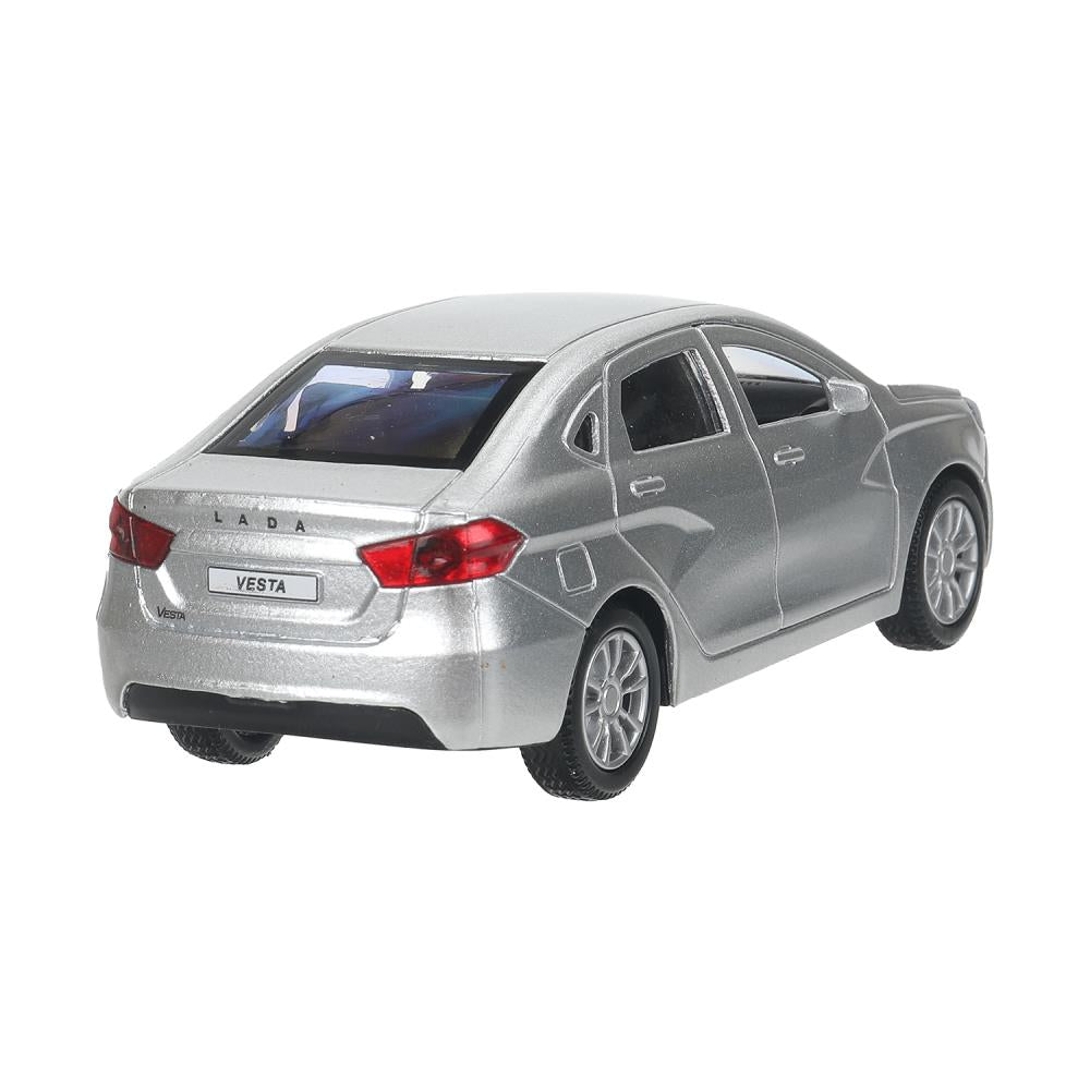 Машина металл LADA vesta 11,5 см, двери, серый, кор. Технопарк в кор.2*36шт