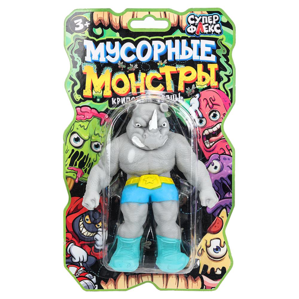 Игрушка тянучка мусорные монстры, блистер Супер Флекс в кор.3*12шт