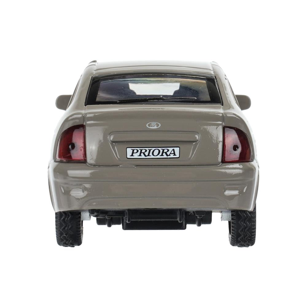 Машина металл LADA PRIORA 12 см, двери, инерц,золотисто-коричневый , Технопарк